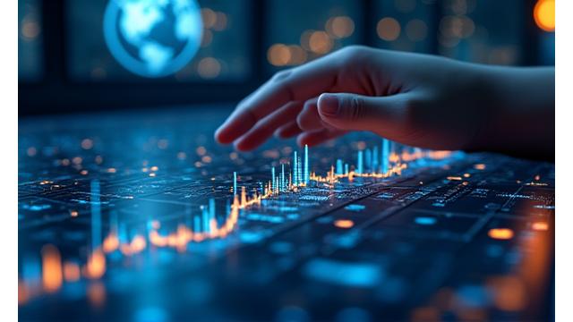 Abstrakte Darstellung von globalen Finanzmärkten und verschiedenen Anlageklassen, die Investmentmanagement für Family Offices visualisieren.