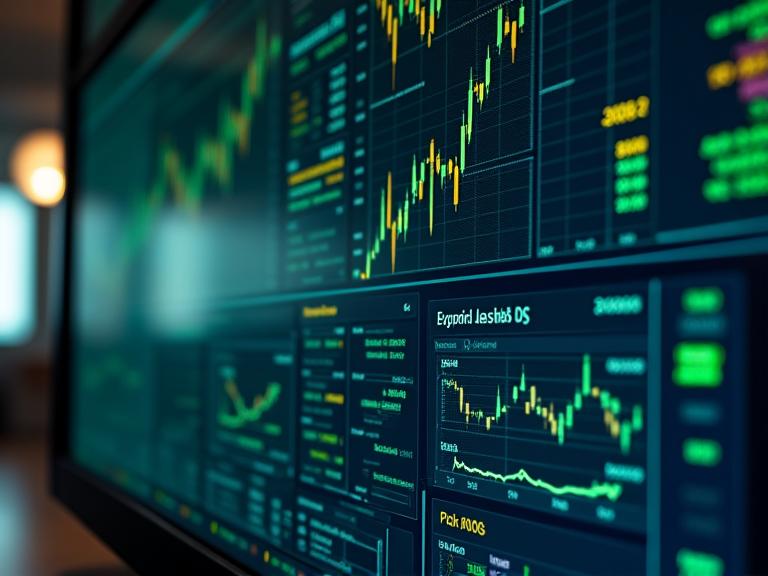 Ein detailliertes Dashboard mit verschiedenen Risikoindikatoren und Graphen, die Real-Time-Daten visualisieren.