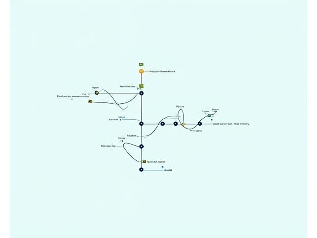 Ein visuell ansprechendes Flussdiagramm, das verschiedene Pfade und Optionen für die Unternehmensnachfolge und Vermögensübertragung darstellt, mit Pfeilen, die Entscheidungen und Ergebnisse symbolisieren.